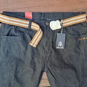 %NWT VINTAGE Red Ape Jeans Mens 40x32 Black Denim Pants Y2K / J3